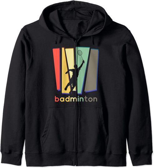 Discover Hoodie Sweater com Capuz e Fecho-éclair para Homem e Mulher Jogador de Badminton
