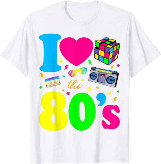 Discover I Love The 80s Retro T-shirt | T-shirt para Homem e Mulher