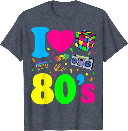 Discover I Love The 80s Retro T-shirt | T-shirt para Homem e Mulher