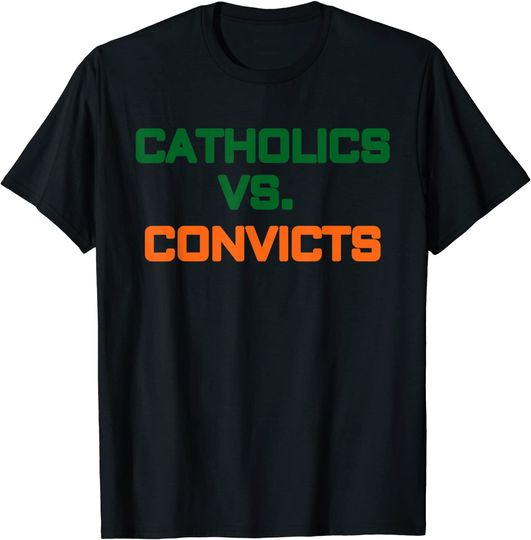 Discover Catholics vs Convicts 1988 Vintage Football T Shirt