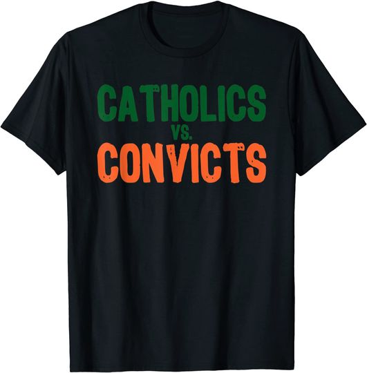 Discover Distressed Catholics Vs. Convicts 1988 Classic T Shirt