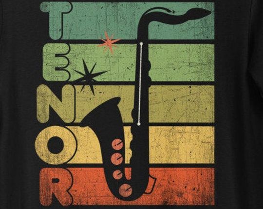 Discover Camiseta Saxofone Retro 70s para Unissexo