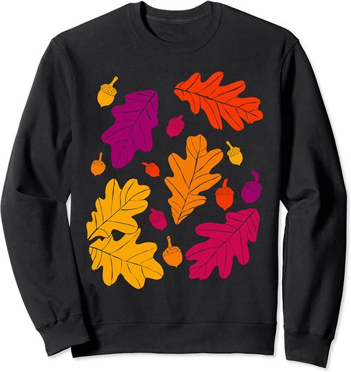Discover Suéter Sweater para Homem e Mulher Carvalhos e Bolotas de Outono