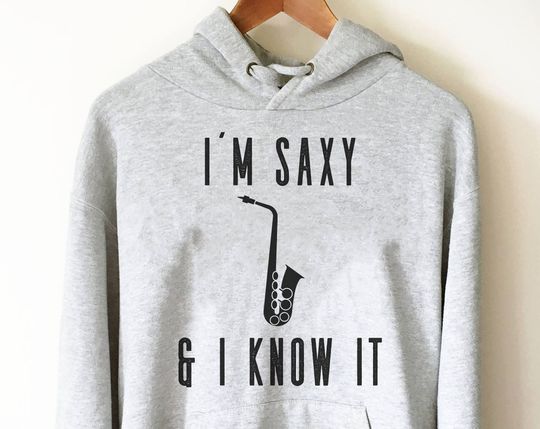Discover Hoodie Sweater com Capuz para Homem e Mulher I'm Saxy