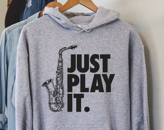 Discover Hoodie Sweater com Capuz para Homem e Mulher Saxofone