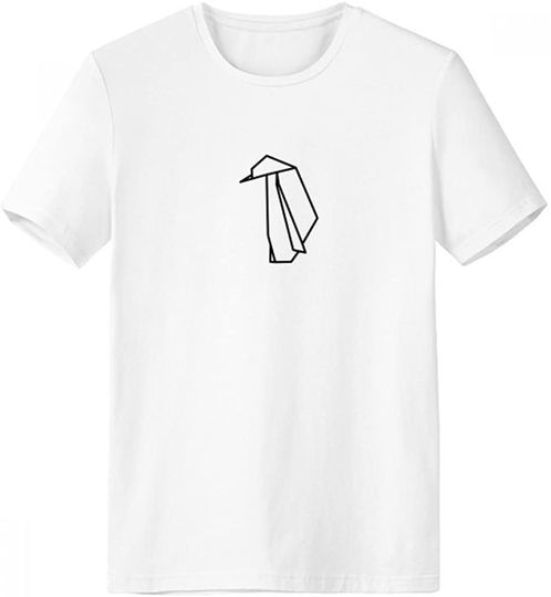 Discover Pinguim de Papel Origami | T-shirt camiseta para Homem e Mulher