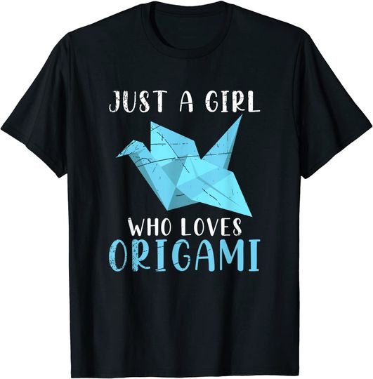 Discover T-shirt Camiseta Manga Curta Unissexo Presente para Menina Mulher que Gosta de Origami