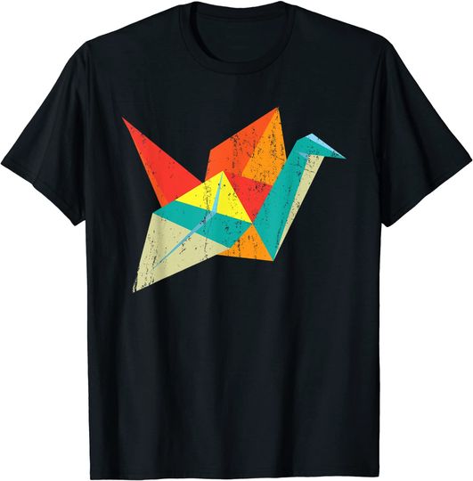 Discover T-shirt Camiseta Manga Curta Unissexo Vintage Origami Cisne