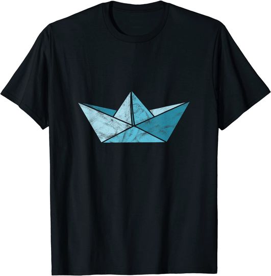 Discover T-shirt Camiseta Manga Curta Unissexo Arte Tradicional Japonesa Origami Barco
