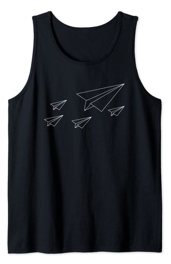 Discover Aviões de Papel Dobrável de Origami | T- shirt Camisola sem Mangas para Homem e Mulher