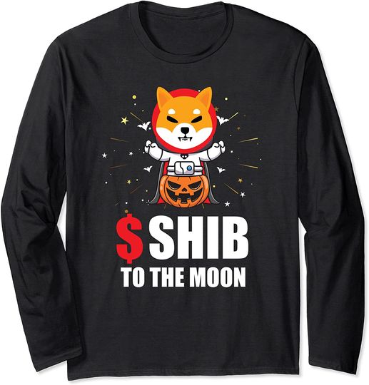 Discover Camisola de Mangas Compridas Shiba Inu Bitcoin