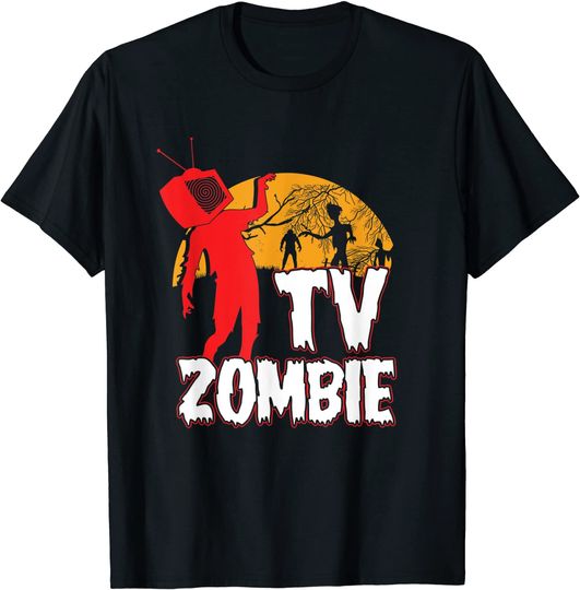 Discover T-shirt Camisete Manga Curta para Homem e Mulher TV Zumbi