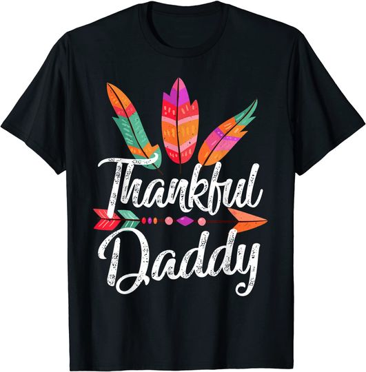 T-shirt Camiseta Manga Curta Masculino Vintage Thankful Daddy