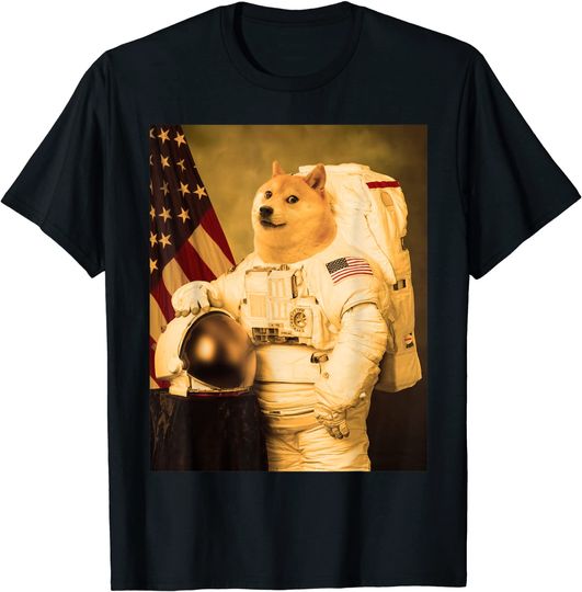 Discover Dogecoin Doge Astronaut a Dux Crypto Criptografia Trading t-shirt