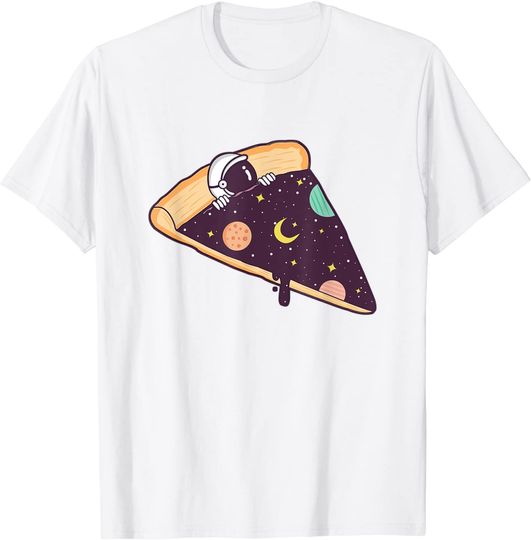 Discover Camiseta T-shirt Astronauta Pizza Lover