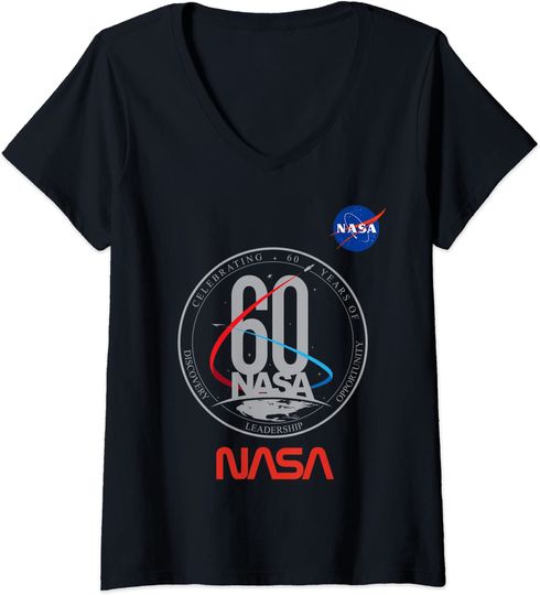 Discover T-shirt Decote em V para Mulher Astronauta: NASA 60