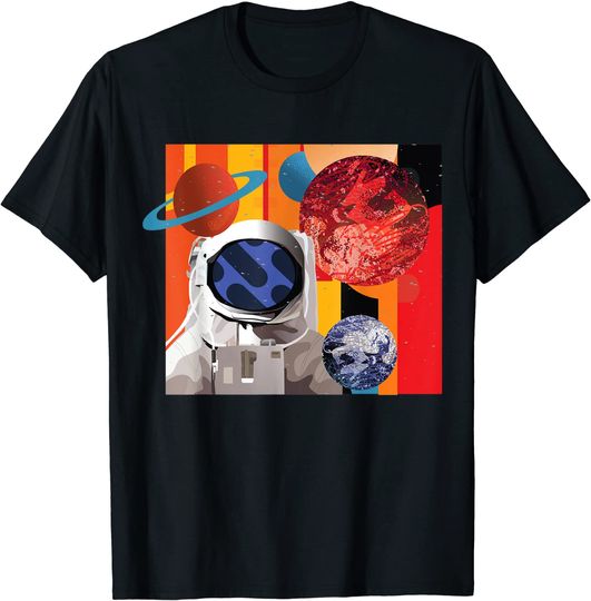 Discover Camiseta T-shirt Astronauta Espacio Planetas