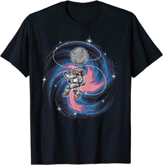 Discover Camiseta T-shirt O Astronauta Flutua no Espaço e Sinta a Galáxia
