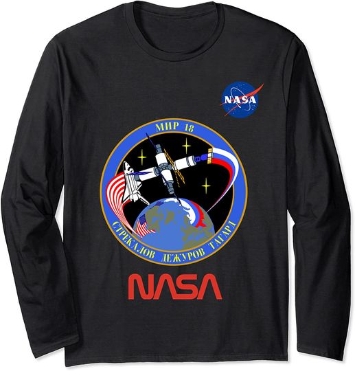 Discover Camisola de Manga Comprida NASA Parche De Tripulación De Astronauta