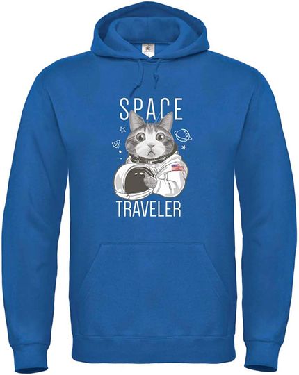 Discover Hoodie Diseño de Gato e Astronauta Espacial
