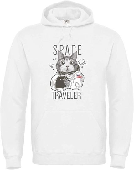 Discover Hoodie Diseño de Gato e Astronauta Espacial