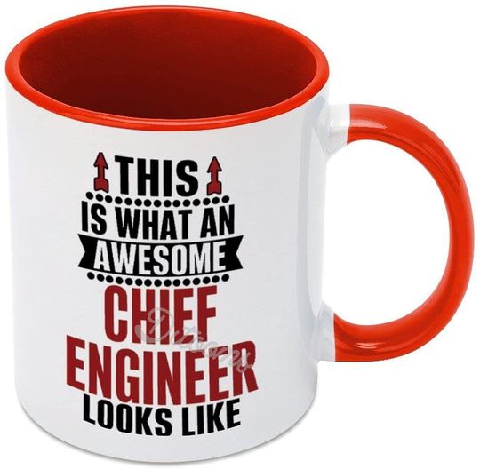 Discover Caneca de Cerâmica com Cor Interna Engraçada This Is What An Awesome Chief Engineer Looks Like Presente para Um Engenheiro-Chefe 325ml