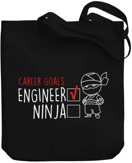 Discover Bolsa de Sacola Clássica Tote Bag Engraçada Ninja Objetivo de Carreira É Engenheiro