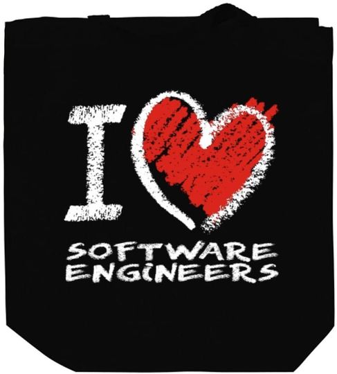 Discover I Love Software Engineers | Sacola Tecido Clássica
