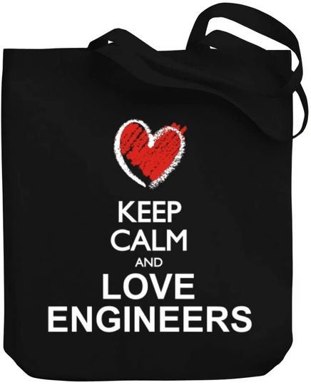 Discover Keep Calm And Love Engineers | Sacola de Pano Clássica