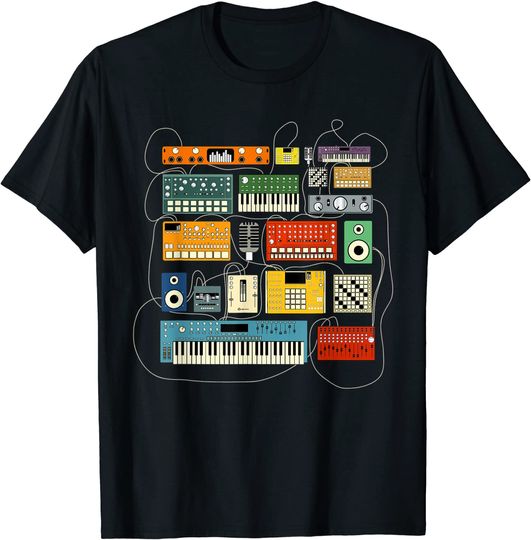 Discover T-shirt Camiseta Eletrónico DJ para Jovem Homem Mulher