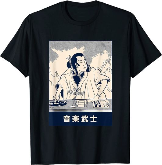 Discover T-shirt Camiseta Unissex Música Samurai DJ