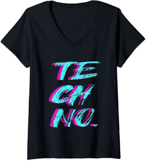 Discover T-shirt Techno para Mulher Decote em V