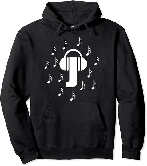 Discover Hoodie Sweater com Capuz para Homem Monograma de Letra Inicial Música DJ