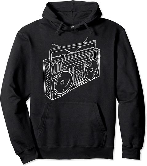 Discover Hoodie Sweater com Capuz  para Homem Música Hip Hop Estéreo