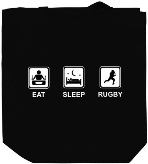 Discover Eat Sleep Rugby | Sacola Tecido Clássica