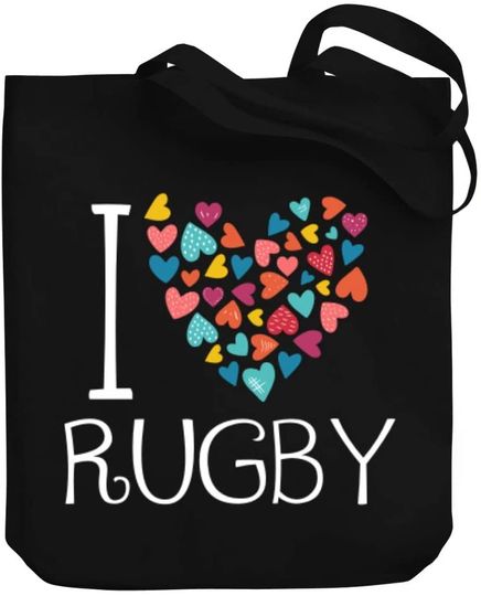 Discover Bolsa de Sacola Clássica Tote Bag Menino I Love Rugby Presente Ideal para Amantes de Rúgbi