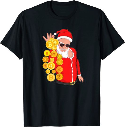 Discover T-shirt Camiseta Papai Noel Salgado Pai Natal Bitcoin