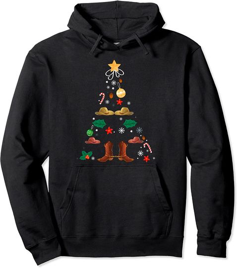Discover Hoodie Sweater com Capuz Feminino Masculino Botas De Árvore De Natal Presente De Natal