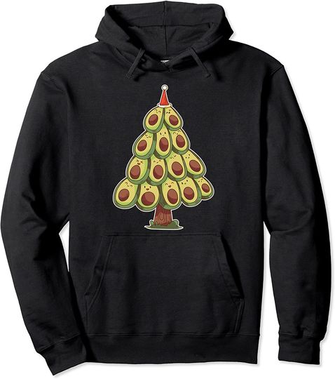Discover Hoodie Sweater com Capuz Unissex Árvore de Natal de Águacate
