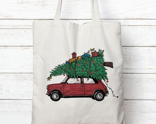 Discover Sacola De Pano Clássica Para Carro E Árvore De Natal Desenho De Árvore