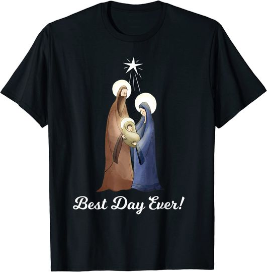 Discover T-shirt Pesente de Adviento de Navidad Estrella del Norte Presépios Natal Camiseta