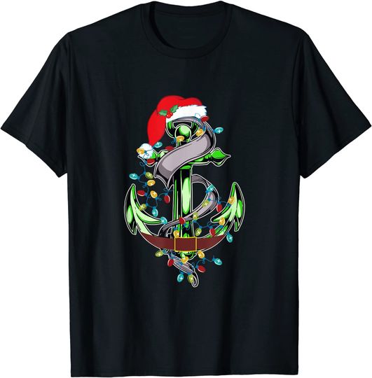 Discover T-shirt De Ancla Barco Vela Sombrero De Papá Noel  Velas de Natal