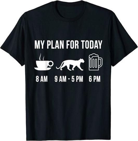 Discover T-Shirt Para Homem E Mulher Camiseta Divertido Pantera Dulce Animal Demasiado Naturaleza