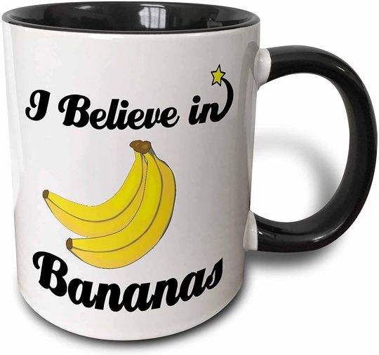 Discover I Believe In Bananas | Caneca de Cerâmica com Cor Interna 350ml