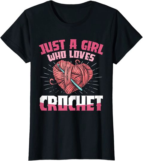 Discover T-shirt para Mulher e Homem Apenas Uma Rapariga Que Ama Crochê Astral