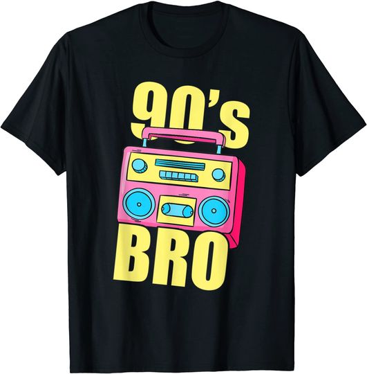 Discover 90s Bro Retro 1990s Presente de Música dos Anos 90 | T-shirt para Homem e Mulher