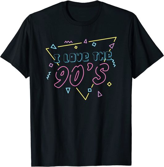 Discover T-shirt Retro I Love The 90’s | Camiseta para Homem e Mulher