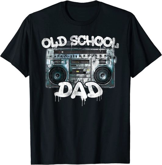 Discover Old School Dad T-shirt para Homem e Mulher dos Anos 80 90