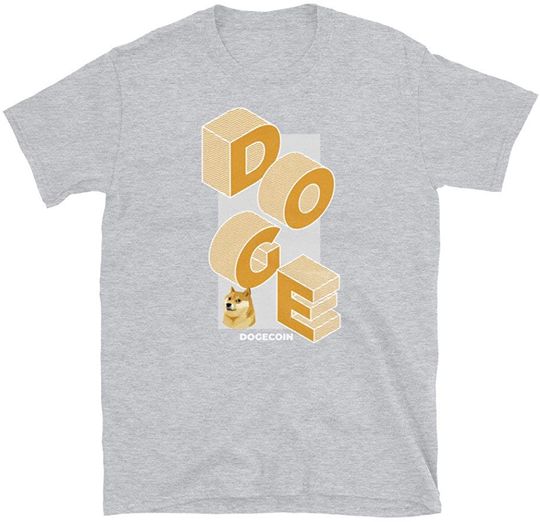 Discover T-shirt Camiseta Manga Curta para Homem e Mulher Doge Dogecoin Presente para Amantes de Moeda Virtual