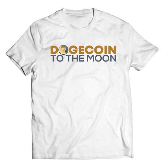 Discover Dogecoin To The Moon | T-shirt Camisete Manga Curta para Homem e Mulher